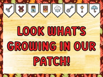 LOOK WHAT'S GROWING IN OUR PATCH! Fall Bulletin Board Kit & Door Décor