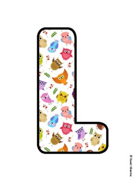 LOOK WHOO'S HERE? Owl Bulletin Board Letters