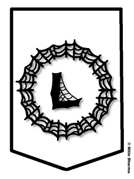LOOK WHO'S HIDING IN THE HAUNTED HOUSE! Halloween Bulletin Board Letters, H