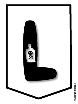 LOOK WHO'S HIDING IN THE HAUNTED HOUSE! Halloween Bulletin Board Letters, H