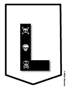 LOOK WHO'S HIDING IN THE HAUNTED HOUSE! Halloween Bulletin Board Letters, H