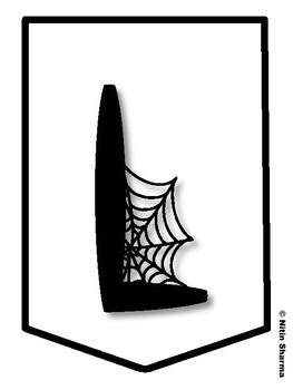 LOOK WHO'S HIDING IN THE HAUNTED HOUSE! Halloween Bulletin Board Letters, H