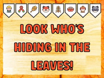 LOOK WHO'S HIDING IN THE LEAVES! Fall Bulletin Board Kit
