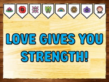 LOVE GIVES YOU STRENGTH! Love Printable Bulletin Board Kit & Door Décor