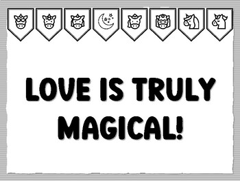 LOVE IS TRULY MAGICAL! Unicorn Bulletin Board Kit, Ready to print Unicorn Class