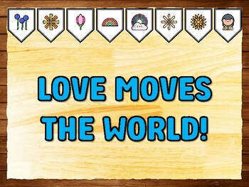 LOVE MOVES THE WORLD! Love Printable Bulletin Board Kit & Door Décor