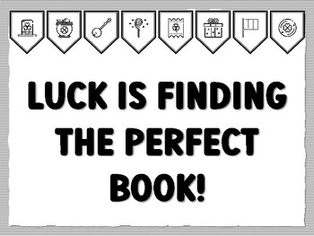 LUCK IS FINDING THE PERFECT BOOK! St. Patrick's Day Bulletin Board Kit, Ready t