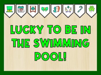 LUCKY TO BE IN THE SWIMMING POOL! St. Patrick's Day Bulletin Board Kit