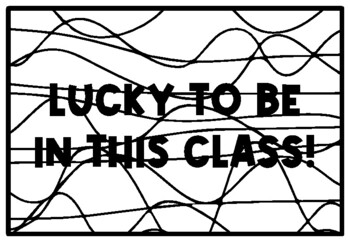 LUCKY TO BE IN THIS CLASS! St. Patrick’s Day Activity