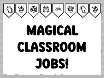 MAGICAL CLASSROOM JOBS! Unicorn Bulletin Board Kit, Ready to print Unicorn Clas