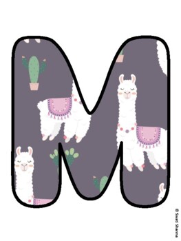 MAKE TIME FOR MINDFULNESS! Alpaca, Llama Bulletin Board Letters