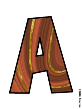 Marble Glitter Fall Bulletin Board Letters, Fall Hallway Display Letters, Fal