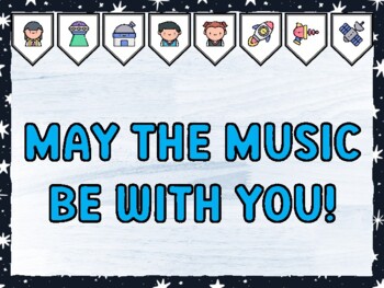 MAY THE MUSIC BE WITH YOU! Galaxy Bulletin Board Kit & Door Décor