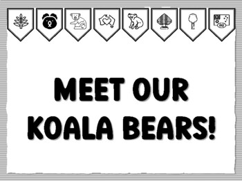 MEET OUR KOALA BEARS! Koala Bulletin Board Kit