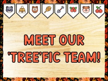 MEET OUR 'TREE'FIC TEAM! Fall Bulletin Board Kit & Door Décor