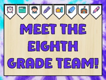 Meet The Teacher Bulletin Board Kit & Door Décor, MEET THE EIGHTH GRADE TEAM!