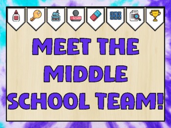 Meet The Teacher Bulletin Board Kit & Door Décor, MEET THE MIDDLE SCHOOL TEAM