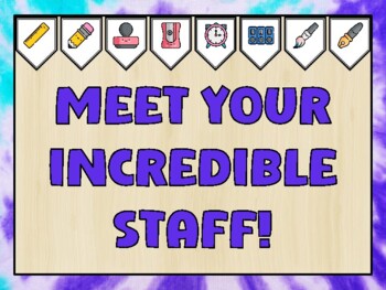 Meet The Teacher Bulletin Board Kit & Door Décor, MEET YOUR INCREDIBLE STAFF!