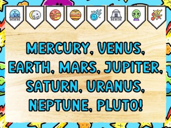 MERCURY, VENUS, EARTH, MARS, JUPITER, SATURN, URANUS, NEPTUNE, PLUTO! Univers