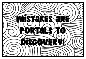 MISTAKES ARE PORTALS TO DISCOVERY!, Growth Mindset Activity