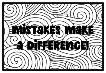 MISTAKES MAKE A DIFFERENCE!, Growth Mindset Activity