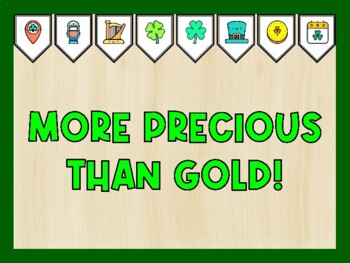 MORE PRECIOUS THAN GOLD! St. Patrick's Day Bulletin Board Kit
