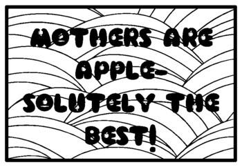 MOTHERS ARE APPLE-SOLUTELY THE BEST! Fall Apple Activity, Apples Coloring Pag