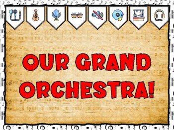 Music Bulletin Board Kit & Door Décor, OUR GRAND ORCHESTRA!