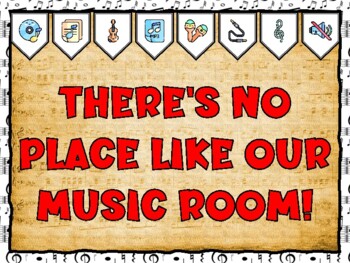Music Bulletin Board Kit & Door Décor, THERE'S NO PLACE LIKE OUR MUSIC ROOM!