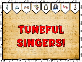 Music Bulletin Board Kit & Door Décor, TUNEFUL SINGERS!