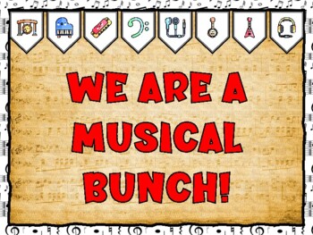 Music Bulletin Board Kit & Door Décor, WE ARE A MUSICAL BUNCH!