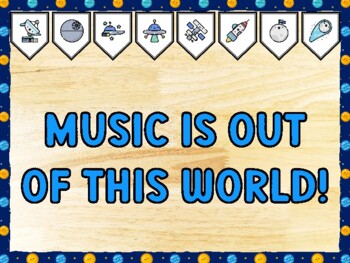 MUSIC IS OUT OF THIS WORLD! Galaxy Bulletin Board Kit & Door Décor