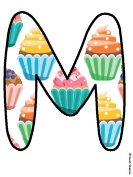 MUSIC IS SWEET! WELCOME TO THE MUSIC ROOM! Cupcake Bulletin Board Letters