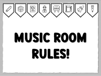 MUSIC ROOM RULES! Instant Bulletin Board Kit