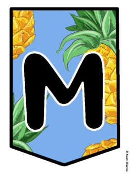 MY CLASS SWEETIES! Summer, Tropical, Pineapple Bulletin Board Letters