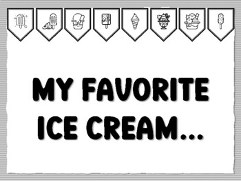 MY FAVORITE ICE CREAM... Icecream Bulletin Board Kit