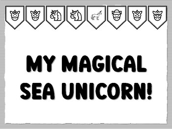 MY MAGICAL SEA UNICORN! Unicorn Bulletin Board Kit, Ready to print Unicorn Clas