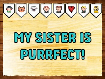 MY SISTER IS PURRFECT! Cat Printable Bulletin Board Kit & Door Décor