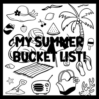 MY SUMMER BUCKET LIST! 3 by 3 Feet Beach Bulletin Boards