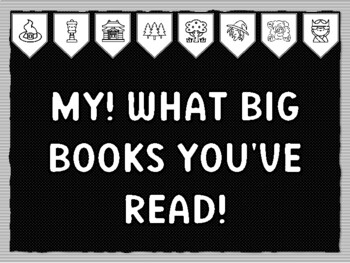 MY! WHAT BIG BOOKS YOU'VE READ! Fairy Tales Theme Bulletin Board Kit, Door Déco