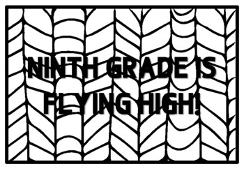 NINTH GRADE IS FLYING HIGH! Ninth Grade Back to School Activity