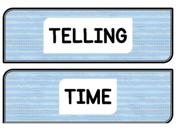 Ocean, Mermaid Clock Labels for Telling Time #35Sheet Size: 8.5 by 11 inch