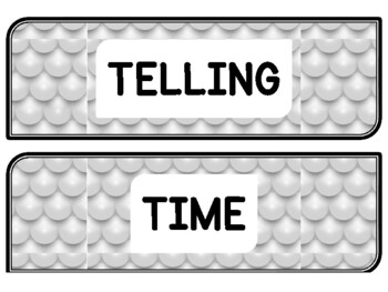 Ocean, Mermaid Clock Labels for Telling Time #3Sheet Size: 8.5 by 11 inch