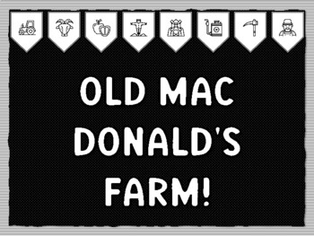 OLD MAC DONALD'S FARM! Ready to print Farm Bulletin Board Kit, Farm Classroom