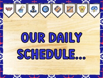 OUR DAILY SCHEDULE... Nautical Bulletin Board Kit & Door Décor