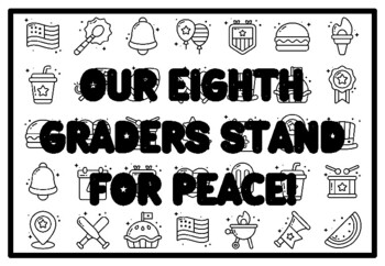 OUR EIGHTH GRADERS STAND FOR PEACE! Peace Coloring Pages