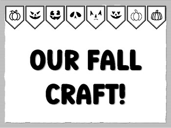 OUR FALL CRAFT! Pumpkin Bulletin Board Kit, Ready to print Pumpkin Classroom De