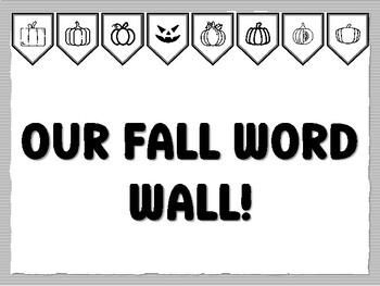 OUR FALL WORD WALL! Pumpkin Bulletin Board Kit, Ready to print Pumpkin Classroo