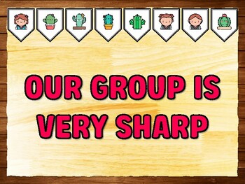 OUR GROUP IS VERY SHARP Succulents, Cactus Bulletin Board Kit & Door Décor