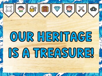 OUR HERITAGE IS A TREASURE! Pirate Bulletin Board Kit & Door Décor